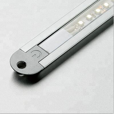 Color Rendering Index Ra 80 Light Gray Aluminum LED Recessed Strip Light with Touch Switch