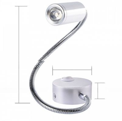 Switch Control 360 Degree Rotated LED Flexible Gooseneck Wall Reading Light for Bedroom No DIY