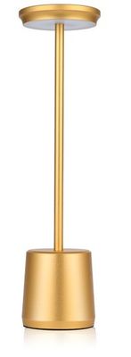 Round Shade Rechargeable Cordless LED Touch Dimming Control Desk Lamp with CE Certificate