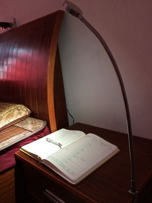 Flexible LED Bed Head Reading Light Electric Wall Mount Lamp with Aluminum Design