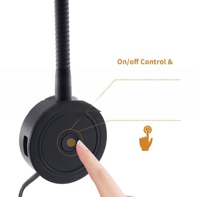 Touch Control LED Desk Lamp with Flexible Gooseneck and Dimmable Reading Light Silver