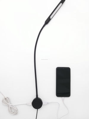 Touch Control LED Desk Lamp with Flexible Gooseneck and Dimmable Reading Light Silver