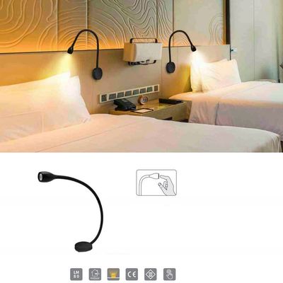 Aluminum Wall Mounted Bedside Led Reading Light with High CRI and Flexible Gooseneck