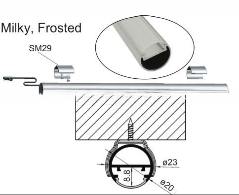 NO Dimmer Support LED Profile Light for DC12V/24V Input Voltage and Surface Mounting