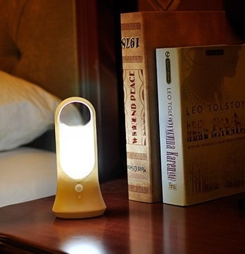 LED Motion Sensor Night Light with Switch Control and Plastic Lamp Body Material