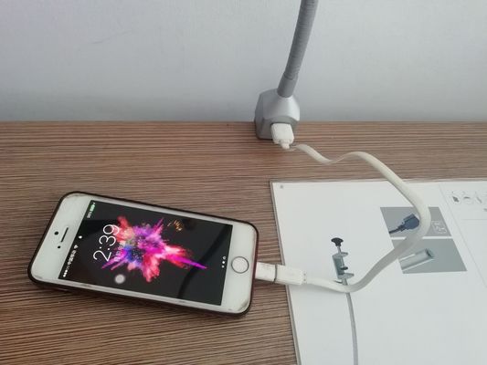 NO Free Sample Electric Flexible Arm Clamp LED Reading Lamp with USB Charging Socket