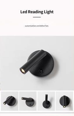 AC 240 Voltage Gold Wall Mounted LED Reading Light for Custom European Bedside Reading
