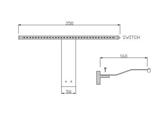 Wall Mounted LED Picture Cornice Light Display Case LED Furniture Light Install Style