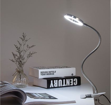 0.4kg Flexible Arm Clamp Desk Bedside Lamp Clip On LED Dimmable Reading Vanity Lamp