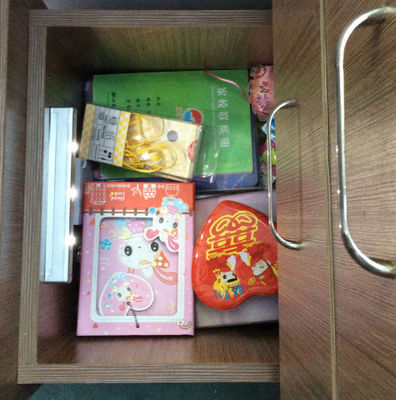 Battery Operated LED Drawer Lighting with Vibration Inductive Switch Fabric Shade Type