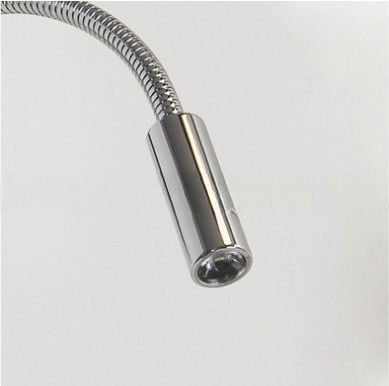 Hotel Headboard 3Watt Chrome LED Gooseneck Reading Wall Lights with 350mm Dimension