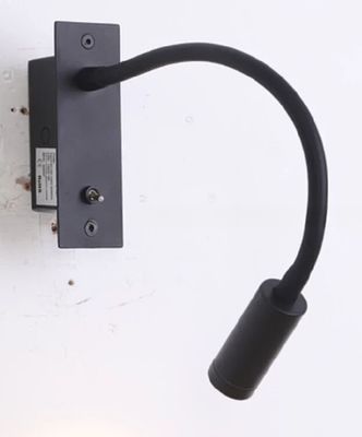 Hotel Headboard 3Watt Chrome LED Gooseneck Reading Wall Lights with 350mm Dimension