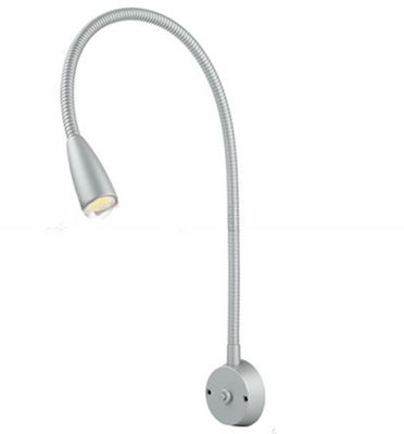 Hotel Accommodation Wall Mounted LED Bedside Reading Lamp with Flexible Gooseneck