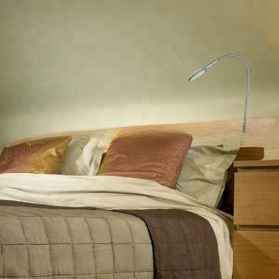 1W Flexible Gooseneck Electric Wall Mount Headboard Reading Lamp with On-off Switch