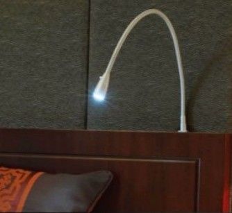 Flexible LED Bed Reading Light with Wall Mount Base and Adjustable Color Temperature 2700-65