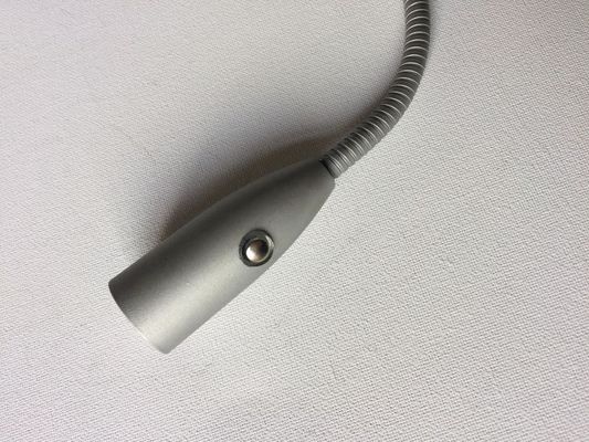 Middle Size Silver 12V 1W Touch Switch Flexible Gooseneck Mount Kids LED Reading Lamp