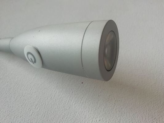 Middle Size Silver 12V 1W Touch Switch Flexible Gooseneck Mount Kids LED Reading Lamp