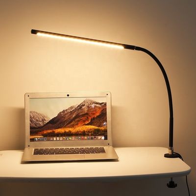 Dimmable USB Led Clip Desk Lamp for Modern Study and Reading in BLACK/NICKLE PLATING