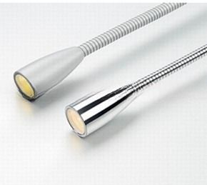 Hotel Bedroom Wall Mounted 1W LED Reading Light with Flexible Gooseneck Bedside Headboard