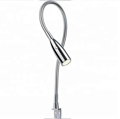 1w High Power LED Press Button Switch Book Lamps for Bedside Reading in Round Shade Shape