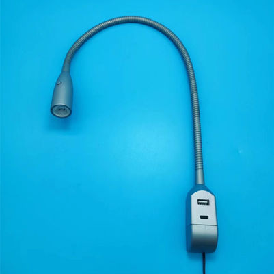 Switch Control LED Reading Light with Type-C and USB Port Modern Flexible Design