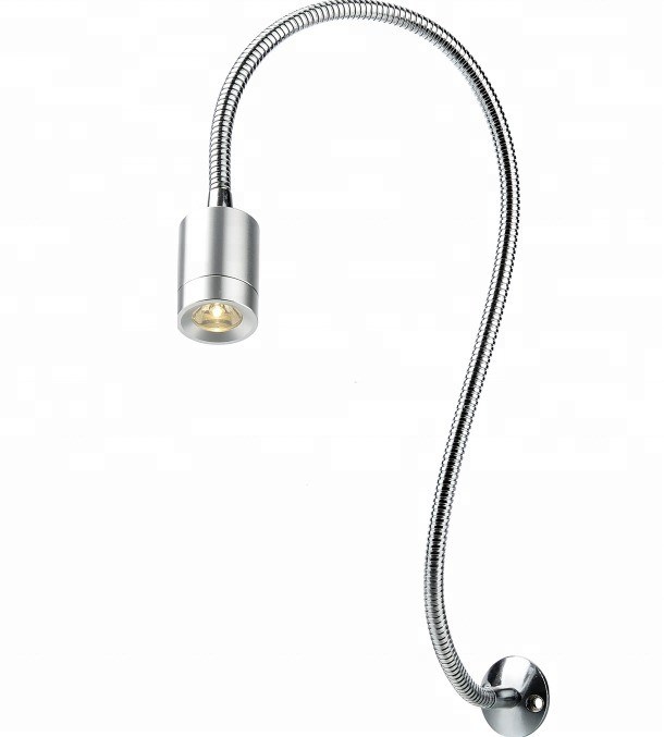 Flexible Gooseneck LED Reading Lamp Hotel Bedside Reading Light with 81 Luminous Flux