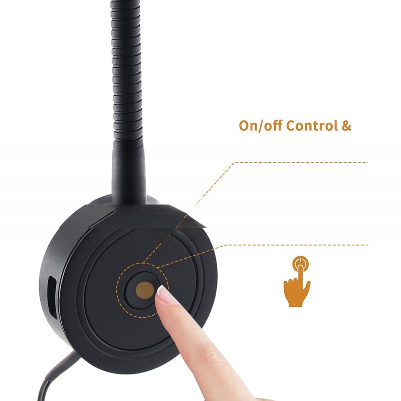 Touch Control LED Desk Lamp with Flexible Gooseneck and Dimmable Reading Light Silver