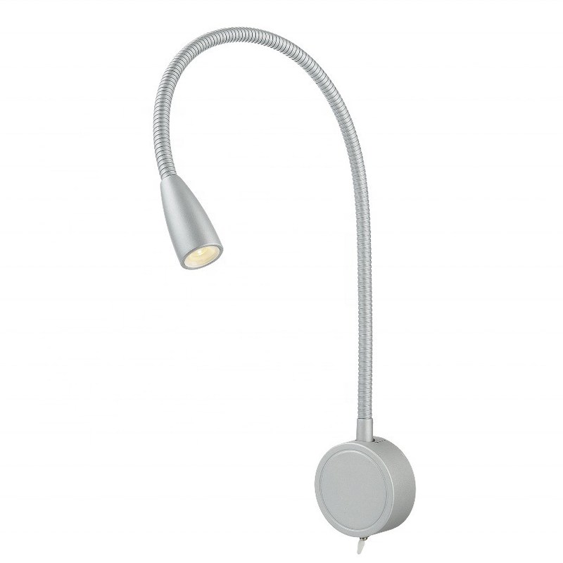 Wall Mount LED Gooseneck Reading Lamp for Bed 1W Built-in Driver Custom Logo Sample