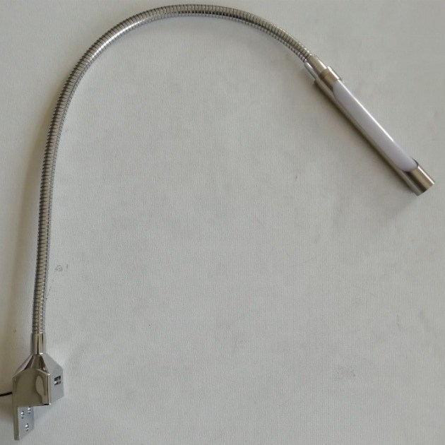 30000 Hours Working Time LED Neck Bedside Dimmable Wall Reading Lamp with USB Charging Function