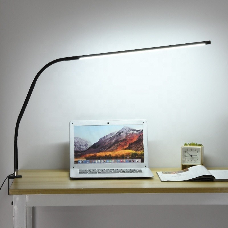 12V 48/72leds 3 colors white Clip on dimmable Table Led Desk Lamp for Office Reading