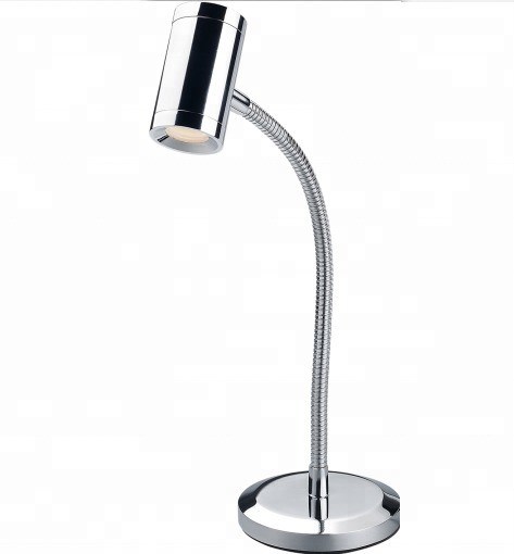 30000 Hours Working Time Chrome Plating Table Desk Lamp for Bedroom Office Living Room