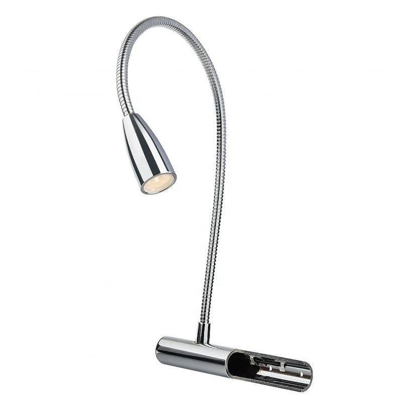 1W Aluminum IRON Flexible Snake LED Headboard Wooden Bed Side Reading Lamp for Room Hotel